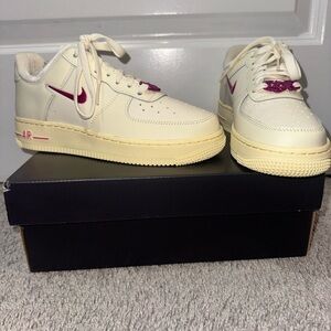 Nike Cream and Pink Sneakers